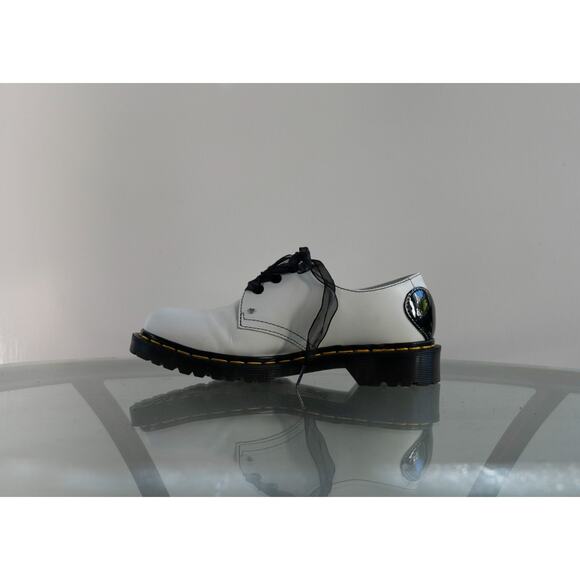 Dr. Martens Women's 1461 LIMITED EDITION BEN Hearts White-Black Smooth Size 7 - Picture 6 of 10